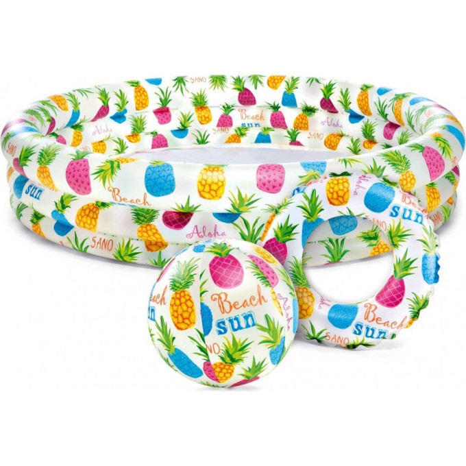 Бассейн надувной INTEX «Подводный мир» 59469, 132×28 см, от 3 лет